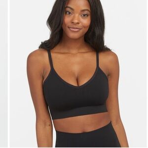 NWT Spanx seamless power bralette. XL. black.
